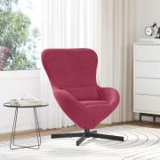 vidaXL Äggfåtölj Vinröd 63 x 73 x 90 cm Sammet