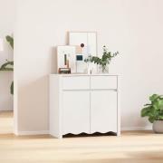 vidaXL Sideboard Drammen Vit 79 x 43 x 75.5 cm Massivt tallträ