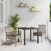 vidaXL Trädgård Stol 2 pcs Grå 53 x 60 x 85cm konstrotting