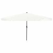 vidaXL Trädgårdsparasol Vit och svart 395 x 395 x 245 cm