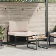 vidaXL Trädgårdsoffset 2 pcs Taupe Stål