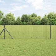 vidaXL Staketstolpar 7 pcs Grå Ø32mm 120 cm Galvaniserat stål