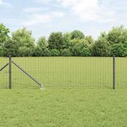 vidaXL Staketstolpar 7 pcs Grå Ø32mm 120 cm Galvaniserat stål