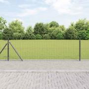 vidaXL Staketstolpar 13 pcs Grå Ø32mm 70 cm Galvaniserat stål