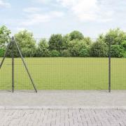 vidaXL Staketstolpar 7 pcs Grå Ø32mm 130 cm Galvaniserat stål