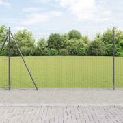 vidaXL Staketstolpar 13 pcs Grå Ø32mm 160 cm Galvaniserat stål