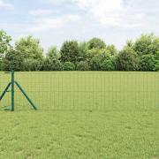 vidaXL Eurogärdsel Grön 0.4 x 10 m PVC-belagt järn