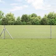 vidaXL Svetsat trådstängsel Silver 0.8 x 50 m Stål
