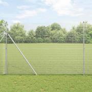 vidaXL Svetsat trådstängsel Silver 1.5 x 50 m Stål