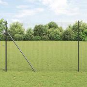 vidaXL Svetsat trådstängsel Grå 1.6 x 10 m Stål