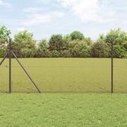 vidaXL Svetsat trådstängsel Röd 1.5 x 25 m Stål