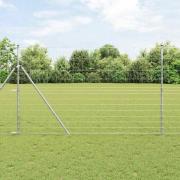 vidaXL Stängsel för åker / äng Grå 1.5 x 10 m Stål