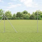 vidaXL Stängsel för åker / äng Grå 1.6 x 10 m Stål