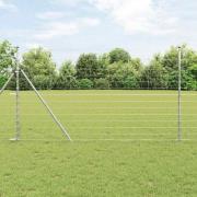 vidaXL Stängsel för åker / äng Silver 25 x 1.4 m Galvaniserat stål