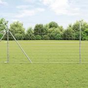 vidaXL Stängsel för åker / äng Silver 50 x 1.4 m Galvaniserat stål