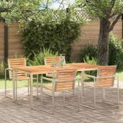 vidaXL MiddagsBord Brun 180 x 90 x 75 cm Massivt teakträ