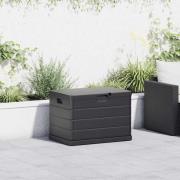 vidaXL Trädgårdsförvaringslåda Antracit 77.5 x 54.5 x 53 cm Plast