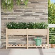 vidaXL Trädgårdsplanterare Beige 161 x 43 x 76.5 cm Massivt granträd