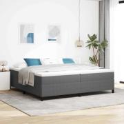 vidaXL Bäddfjäder Ljusgrå 200 x 200 cm Kordread tyg