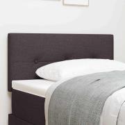 vidaXL Höjdjusterbar Sänggavel med huvudgavel Mörkbrun 90 cm tyg