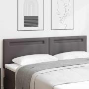 vidaXL LED huvuddyna Grå 180 cm Konstläder