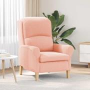 vidaXL fåtölj Rosa 76 x 94 x 102 cm Mjuk Sherpa Tyg, Ingenjörat Trä