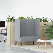vidaXL Hög Ryggsoffa Ljusgrå 109 x 56 x 121 cm tyg