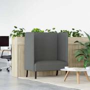 vidaXL Hög Ryggsoffa Mörkgrå 109 x 56 x 121 cm tyg