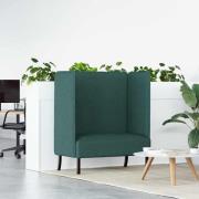 vidaXL Hög Ryggsoffa Mörkgrön 109 x 56 x 121 cm tyg