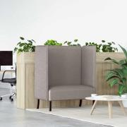 vidaXL Hög Ryggsoffa Taupe 109 x 56 x 121 cm tyg