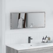 vidaXL Badrumsspegel med LED-ljus Grå Sonoma 90x8,5x37 cm