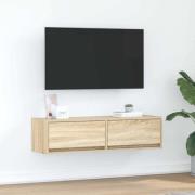 vidaXL TV-skåp med låda Sonoma ek 100 x 31 x 25,5 cm Konstruerat trä