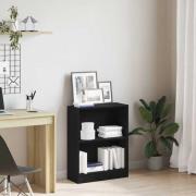 vidaXL Bokskåp Svart 60 x 24 x 76 cm Konstruerat trä
