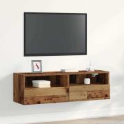 vidaXL TVVäggskåp Väggmonterad Gammalt trä 100x30x30cm Ingenjörsträ