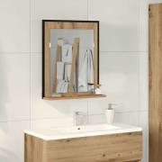 vidaXL Spegel artisan ek 50 x 12 x 60 cm Glas och konstruerat trä