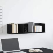vidaXL Vägg hylla med hylla Svart ek 75 x 18 x 18 cm Konstruerat trä