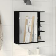 vidaXL Badrumsspegelskåp Svart ek 62.5 x 20.5 x 64 cm Konstruerat trä