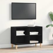 vidaXL TV-skåp Svart Ek 69,5 x 30 x 50 cm Konstruerat trä