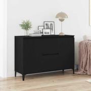 vidaXL Sideboard med låda Svart 104 x 35 x 70 cm Konstruerat trä