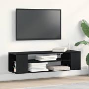 vidaXL TV-skåp Svart Ek 100 x 30 x 26,5 cm Konstruerat trä