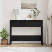 vidaXL Konsolbord med låda Svart ek 100 x 35 x 76.5 cm Konstruerat trä