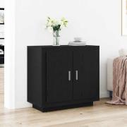 vidaXL Sideboard Svart Ek 80 x 40 x 75 cm Konstruerat trä