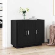 vidaXL Sideboard Svart Ek 92 x 35 x 75 cm Konstruerat trä