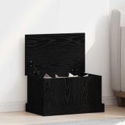 vidaXL Förvaringslåda Svart ek 50 x 30 x 28 cm Konstruerat trä