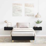 vidaXL Sängram Svart ek 90 x 200 cm Konstruerat trä