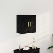 vidaXL Väggskåp Väggmonterad Svart ek 60 x 31 x 70 cm Konstruerat trä