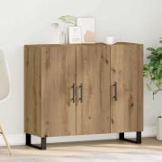 vidaXL Sideboard artisan ek 90 x 34 x 80 cm Konstruerat trä