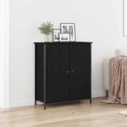 vidaXL Sideboard Svart Ek 70 x 30 x 80 cm Konstruerat trä