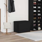 vidaXL Förvaringsbänk Svart ek 62 x 42 x 45 cm Konstruerat trä