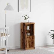 vidaXL LED-sido bord Brun 41 x 37 x 100 cm Konstruerat trä